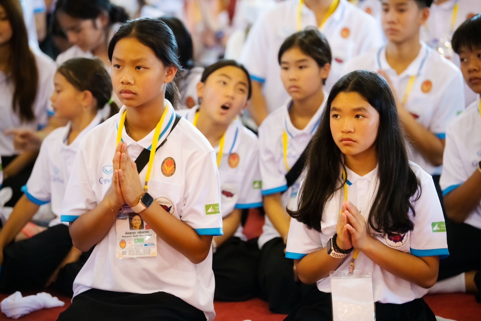 สมเด็จพระมหาธีราจารย์ เมตตาปฏิสันถาร โครงการเยาวชนไทยในสหรัฐอเมริกา เยือนแผ่นดินแม่ ณ วัดพระเชตุพน